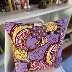 LC By JIDS African Inspired Grapes Pillow case- Purple, Orange, Pink and Golden